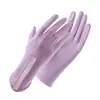 Guantes de Protección Solar para Mujer, Estilo Delgado de Seda de Hielo de Verano, Anti-UV, Sin Dedos, Compatibles con Pantalla Táctil, Antideslizantes, para Conducir y Montar Vehículos Eléctricos