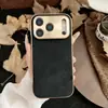 Adequado para Capa de Celular Iphone17Promax Metal Galvanizado Furo Fino Lente Couro PU Apple 16 Capa Protetora 15