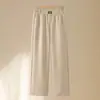 Pantalones rectos de lana de nuevo estilo para madres, cintura elástica de moda, pantalones de color liso versátiles de alta gama para adelgazar para mujeres de mediana edad