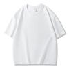 Camiseta de algodão penteado de cor sólida em branco Camiseta masculina e feminina Camiseta de base intransparente 230g Pesado Masculino