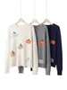 Nuevo Suéter de Cachemira para Mujer Otoño/Invierno, Cuello Redondo, Tejido Holgado, Patrón de Calabaza de Dibujos Animados, Top Versátil