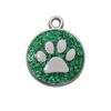 Suministro puntual de fábrica huellas redondas se pueden grabar accesorios DIY marca de perro mascota etiqueta anti-pérdida para perro