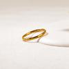 J44 nuevo anillo de dedo índice de cola de moda simple para mujer accesorios anillo de oro rosa de 18K chapado en acero de titanio