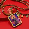 Nuevo Collar Gawu con Colgante de Caja, Amuletos de las Ocho Deidades Guardianas del Zodiaco, Pintado a Mano con Incrustaciones de Oro, Estilo Xizang, Dirección de los Cinco Elementos, Venta al por Mayor