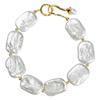 Pulsera de Perlas Barrocas Naturales Alienígena Estilo Francés para Mujer Niche de Alta Gama Chapada en Oro de 14k Pulsera con Hebilla Ot Ins Vintage