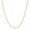 Plata de ley S925 diseño asimétrico tamaño cadena cadena básica moda europea y americana usar ins moderno collar para clavícula