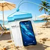 Bolsa de celular à prova d'água com capacidade de tela sensível ao toque, adequada para mergulho, natação e entregadores, bolsa especial à prova de poeira para fontes termais, capa de celular à prova d'água