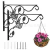 Cesta de Flores de Ferro Europeia de Parede Decoração de Parede Cesta Suspensa Suporte de Flores Suporte de Flores Suspenso Sala de Estar Varanda Pingente de Planta Verde