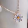 Nuevo Collar de Flor de Margarita Estilo Coreano Pequeño Fresco Girasol Crisantemo Collar Clavícula Colgante Joyería para Mujer Venta al por Mayor