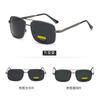 Gafas de Sol Polarizadas de Alta Definición para Hombre, Protección Solar, Protección UV, Gafas de Sol para Conducir, Visores Solares Metálicos de Doble Puente a la Moda