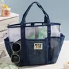 Nueva Bolsa de Playa Multibolsillo Bolsa de Almacenamiento de Gran Capacidad Bolsa de Neceser Portátil Malla de Viaje Drenaje Bolsa de Natación