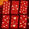 2027 Año del Cordero Sobre Rojo Creativo Brillo Mate Dibujo Animado Zodiaco Cien Yuan Mil Yuanes Sobre de Dinero de la Suerte para Año Nuevo