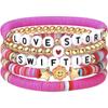 Pulsera Transfronteriza de Cerámica Suave para Mujer Pulsera de Letras Bohemia de Gama Alta Versátil Traje Pulsera de Cerámica Suave Taylor