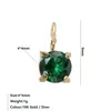 Colgante Colorido de Zirconia para Doce Cumpleaños Colgante Redondo de 4*4mm Exquisito de Alta Gama Accesorios para Hacer Joyería DIY