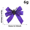 Decorações de Presilha de Cabelo com Laço Novo de Halloween Transfronteiriças, Presilhas de Cabelo Aranha Excêntricas, Roupas Fofas para Festa Dançante, Acessórios de Cabelo de Fita