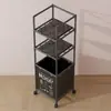 Nuevo Cesto de Lavandería Sucia con Ruedas de Doble Capa Transfronterizo Estante de Almacenamiento para Baño Estante de Almacenamiento Multifuncional para Ropa Sucia