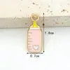 Colgantes de Joyería Esmaltada de Aleación Lindos Dibujos Animados Ropa de Bebé Biberón Pie de Bebé Accesorios para Pulsera Collar Colgante