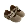 Moda Otoño 2026 Moda y Sencillez Perla Suela Gruesa Tendencia Aumenta Altura Suela Suave Punta Redonda Media Zapatilla para Mujer