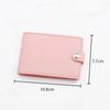 Bolsa para Tarjetas con Broche para Mujer Exquisita Bolsa de Almacenamiento para Tarjetas Ultradelgada Funda para Tarjeta de Licencia de Conducir de Gran Capacidad Bolso Compacto para Identificación para Mujer