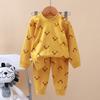 Conjunto de ropa interior infantil, pijamas de algodón para niños y niñas, otoño e invierno, ropa de bebé, otoño, pantalones de otoño, ropa de casa, una generación de cabello