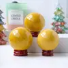 Esfera de Cristal Natural al por Mayor Piedra Cruda de Cristal Esfera de Cristal Pulido con Base Decoración Adorno Regalo para Sala de Estar en Casa