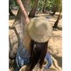 Sombrero de paja para mujer nuevo verano junto al mar ala plana sombrero de paja para el sol moda Sombrero para el sol sombrero para el sol de mujer 2024 Nuevo