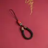 Lanyard de Muñeca para Teléfono Corto Tejido a Mano, Pulsera Anillo para Mujeres, Duradero y Exquisito, con Diseño de Loto y Vintage