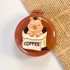 Estilo ins lindo oso peine cojín de aire peine espejo plegable peine portátil masaje airbag peine mini espejo de maquillaje venta al por mayor