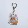 Animación de Dibujos Animados Pokémon Periférico Llavero Acrílico Serie Eevee Bidimensional Colgante Decoración de Llavero