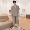 Traje de suor para banho de vapor médio e longo 2025, blusa de moletom, traje de banho para casais, tamanhos grandes, traje de massagem para sauna, Coreia do Sul, roupas para casa, atacado