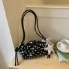 Bolsa de Mão Xiaomi Estilosa com Bolinhas Retro Feminina 2026 Verão Nova Elegante na Moda Bolsa de Ombro Único Bolsa de Axila