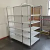 Estante de Exhibición tipo Isla de Gancho Premium de Doble Cara Minso Soporte de Exhibición Ajustable para Papelería y Mercancía de Tienda Departamental