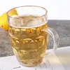 Vaso acrílico para cerveza de barril con asa vaso de cerveza de PC plástico anticaída gran capacidad bar KTV vaso de piña comercial