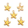 Liga diy acessórios de joias pingente de estrela-do-mar com gota de óleo pulseira multicolor com gota de óleo pingente de colar w237
