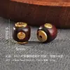 Plata 925 Chapada en Oro Cuentas Barril de Madera de Águila Natural Cuentas Espaciadoras Parche Cuentas Sueltas Accesorios para Joyería Hecha a Mano DIY Pulsera Accesorios de Juego Cultural