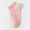 Calcetines de Mujer Zudel Primavera y Verano Calcetines Finos de Algodón con Malla Transpirable en el Empeine Calcetines Tobilleros de Mujer Color Caramelo