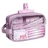 Estuche Transparente de Gran Capacidad de Cinco Capas Estilo Nuevo Estuche para Niñas Estuche Universal para Niños y Niñas para Estudiantes de Secundaria