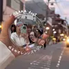 Foto de Viaje Espejo Pequeño Selfie Huella de Viaje Registro Espejo Redondo Pequeño de Mano Accesorios para Fotos Herramienta para Fotos de Viaje