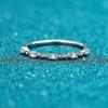 Anillo de Plata Esterlina 925 Chapado en Oro Pt950 Moissanita Compromiso Anillo de Boda Diamante Simulado Directo del Fabricante
