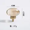 Fornecimento de fábrica puxador de cristal ferragens para móveis gaveta porta de armário porta de guarda-roupa transparente puxador de furo único atacado