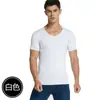Camiseta de Manga Corta Sin Costuras de Seda Helada para Hombre Joven Talla Extra Secado Rápido Deportiva Transpirable Camiseta Interior Estilo Delgado Ropa para Hombre
