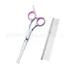 Tesouras para Tosquia de Animais de Estimação, Tesouras Integradas de Aço para Aparar Pelos de Cachorro, Tesouras Domésticas de Dentes Planos, Tesouras Curvas, Suprimentos para Animais de Estimação