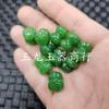Jaspe de Taiwán doble Loto Jade cuentas sueltas verde espinaca verde y pezuña Loto pulsera accesorios de joyería cuentas al por mayor