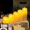 Vela electrónica LED controlada por control remoto, parpadeo simulado, luz guía para cumpleaños, bodas, juegos de misterio de asesinato, conciertos y accesorios de ambiente