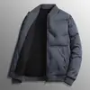 Jaqueta Leve de Penas e Algodão Masculina Marca Tendência Retro Americana Inverno High-End Casual Jaqueta Masculina com Gola Baseball Outerwear