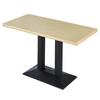 Mesa y silla de comida rápida sencillas al por mayor, silla de esquina de hierro, tienda de té con leche, restaurante, cantina, mesa y silla combinadas