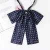 Uniforme JK corbata accesorios lunares mango largo corbata pajarita de florista linda estilo academia de chica estudiante nudo de lazo en stock