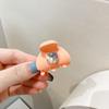Pinza para el cabello acrílica de color sólido elegante amor pedrería agarre para el cabello lindo estilo coreano clip de agarre pequeño horquilla para el cabello de media coleta para mujer