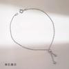S925 prata mais ajuste de corrente longa universal corrente única fivela dupla cabeça 20CM colar de pérolas pulseira de puxar estendida colar