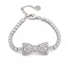 Pulsera de Plata Zirconia Perla Lazo Estilo Coreano Dulce y Fresca Moda Ligera de Lujo Alta Gama Versátil Joyería de Mano para Mujeres